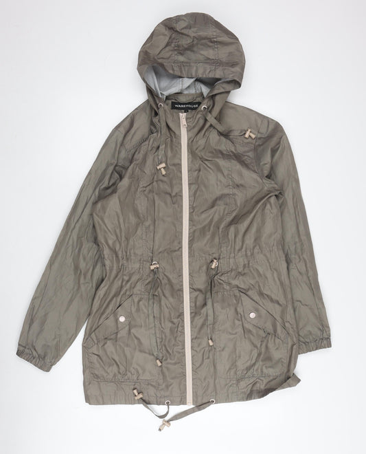 Womens UK Size S Warehouse Grey Parka Coat