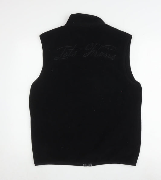 Mens UK Size S iets frans... Black Basic Jacket