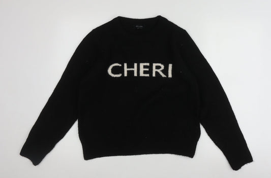 Womens UK Size 12 New Look Black Pullover Jumper