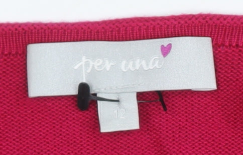 Womens UK Size 12 Marks and Spencer Pink Cardigan Jumper