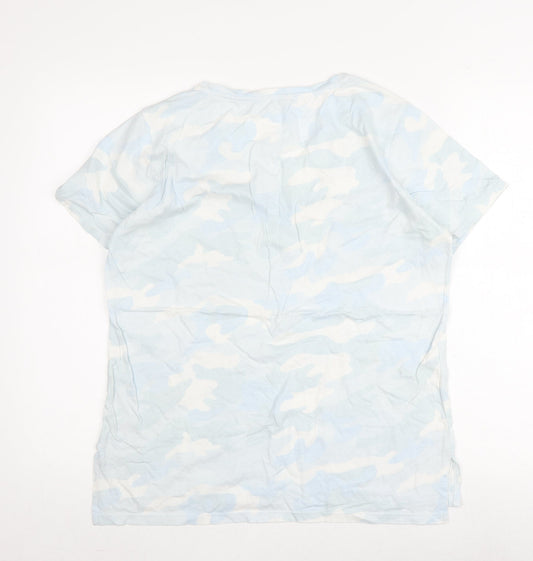 hush Women's Multicoloured Camouflage T-Shirt, M