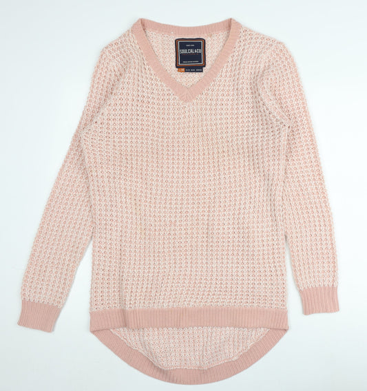 Womens UK Size 14 SoulCal & Co Pink Pullover Jumper