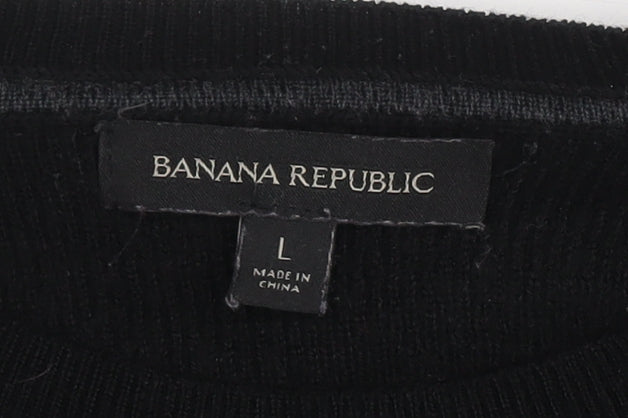 Banana Republic Men's Black Wool Pullover Jumper L