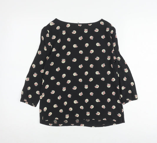 Womens UK Size 6 Cath Kidston Black Basic Blouse
