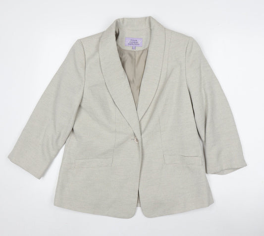 Additional front view of Honor Millburn Women's Beige Blazer, size 12