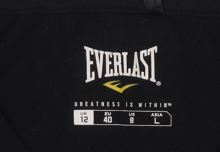 Womens UK Size 12 Everlast Black Basic T-Shirt