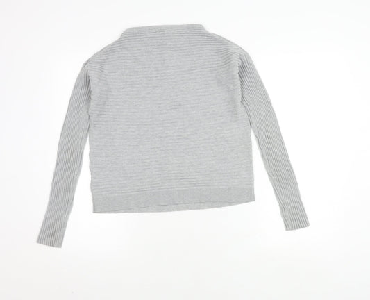 Betty & Co Women's Grey High Neck Jumper, Size 10