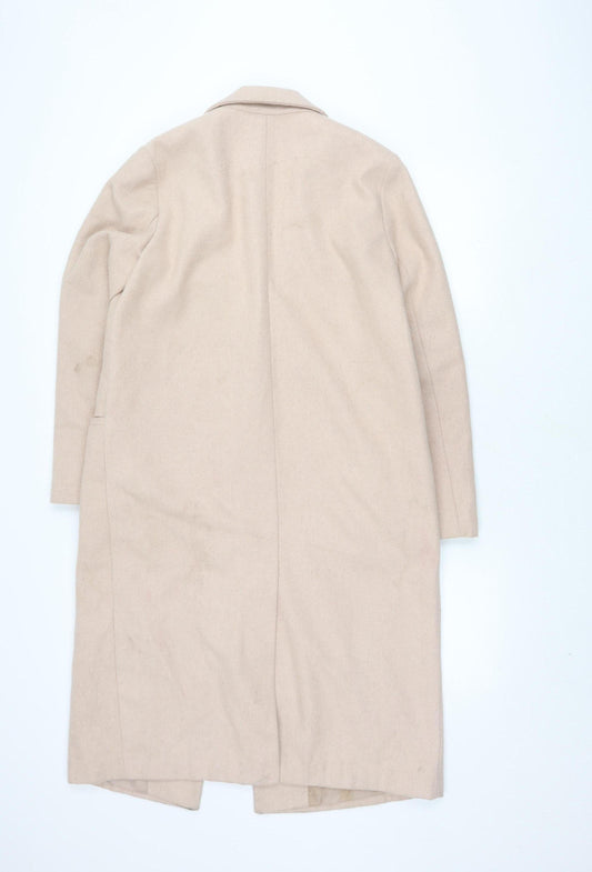 New Look Women's Beige Mid-Length Overcoat Size 12
