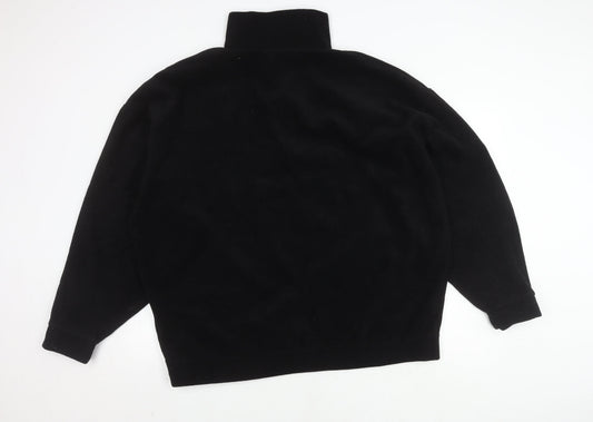 Womens UK Size 16 Boohoo Black Full Zip Sweatshirt