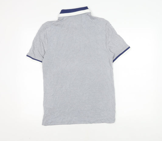 Marks and Spencer Men's Blue Polo Shirt S