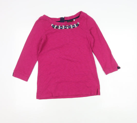 Womens UK Size XS Joules Pink Basic Blouse