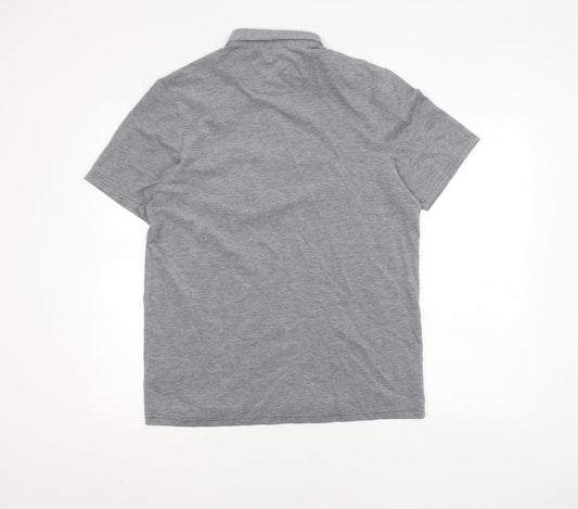 Farah Men's Grey Polo Shirt M Short Sleeve Cotton