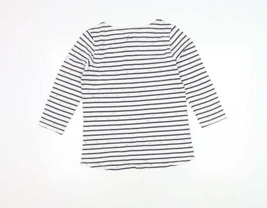 Womens UK Size 12 Joules White Basic T-Shirt