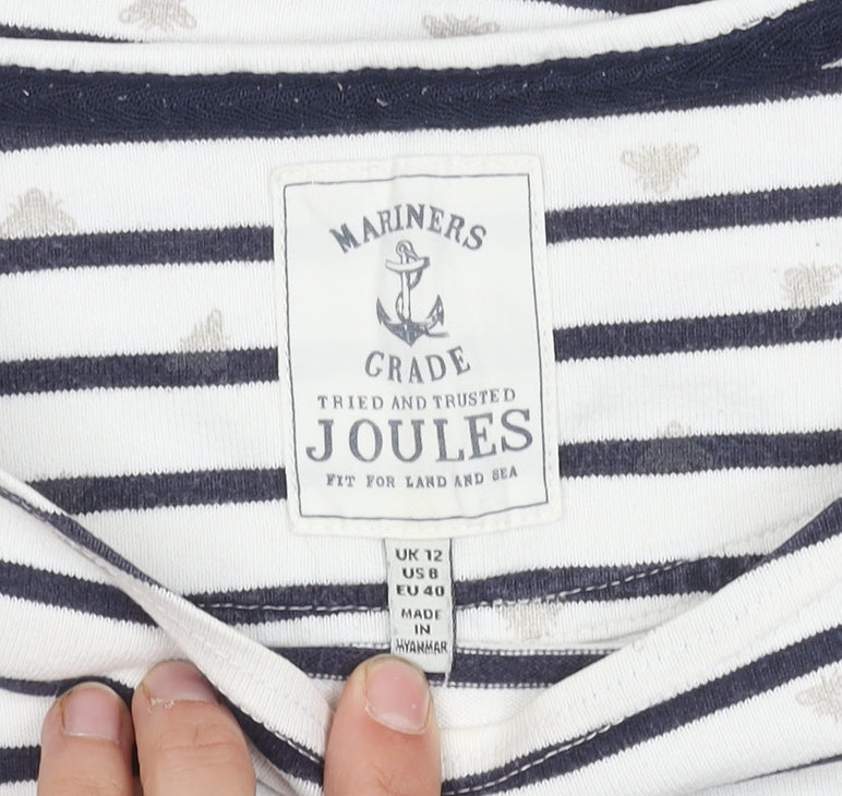 Womens UK Size 12 Joules White Basic T-Shirt