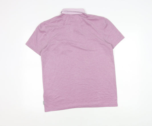 Ted Baker Men's Purple Polo Size 4 - Short Sleeve Knit