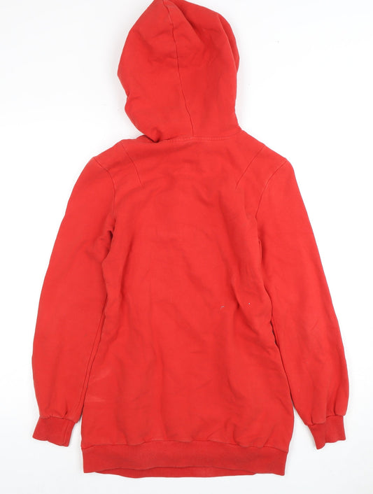 Adidas Women's Red Pullover Hoodie - Size 8