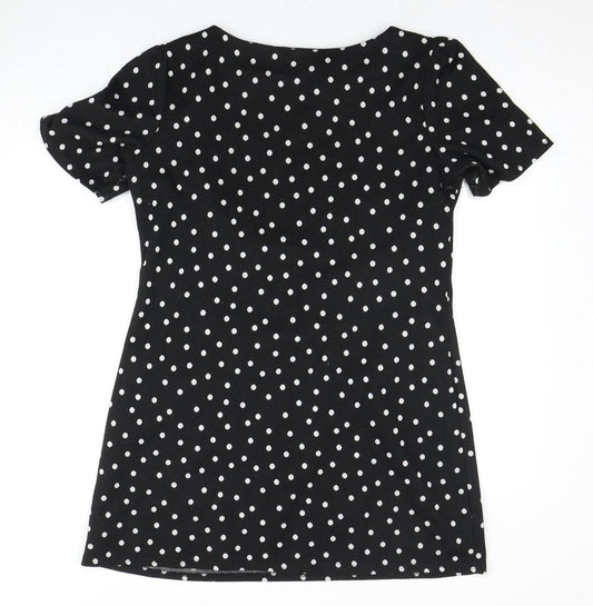 Dorothy Perkins Women's Black Polka Dot Dress Size 12