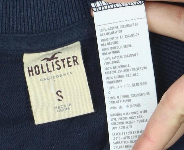 Mens UK Size S Hollister Blue T-Shirt