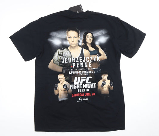 UFC Men's Medium Black Graphic T-Shirt Sports