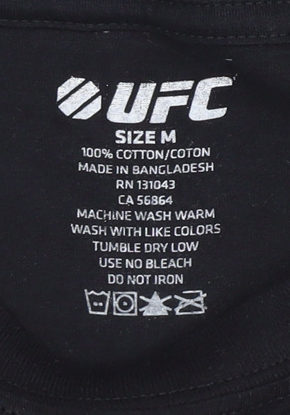 UFC Men's Medium Black Graphic T-Shirt Sports