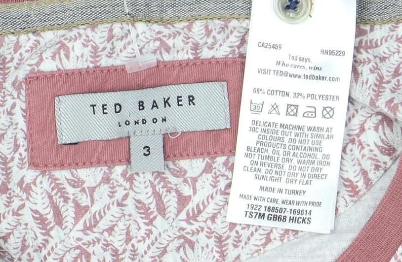 Ted Baker Men's Pink Short Sleeve T-Shirt M