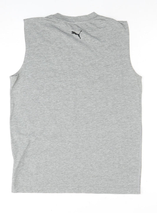 Puma Men's Grey Sleeveless T-Shirt, Size S
