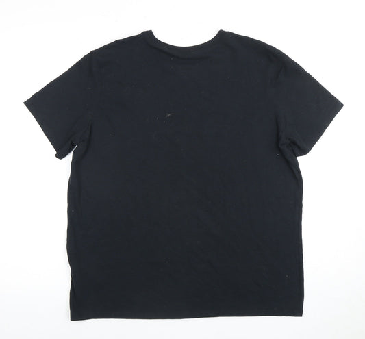 Nike Black T-Shirt, Unisex, L, Moisture Wicking Comfort