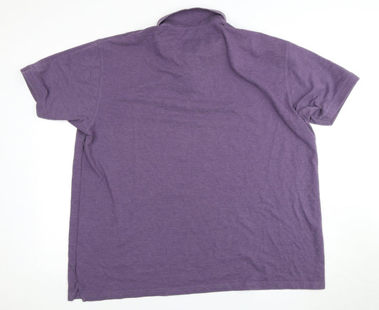 James Pringle Men's 2XL Purple Polo Shirt