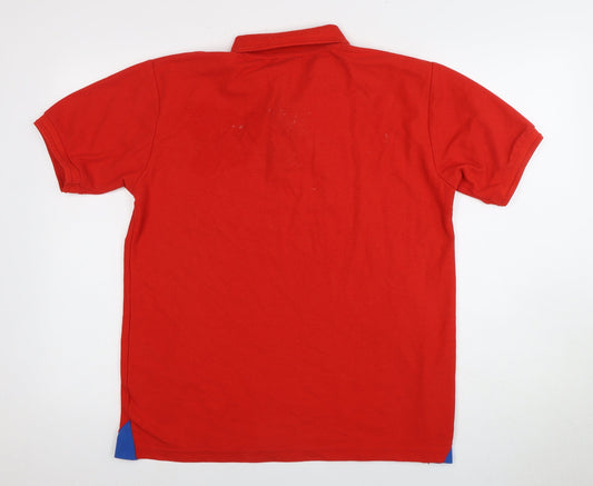 Slazenger Men's Red Polo Shirt, Size L, Casual Style