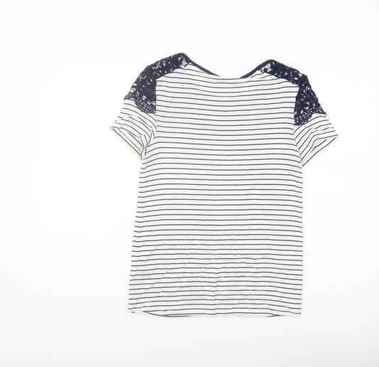 Womens UK Size 8 redherring Blue Basic T-Shirt