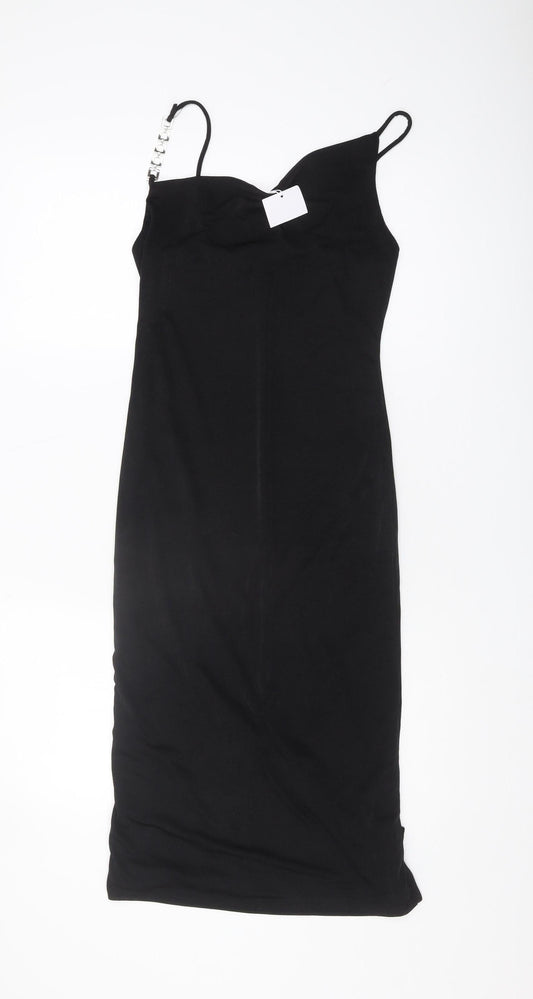 Bershka Women's Black Bodycon Dress Size 8