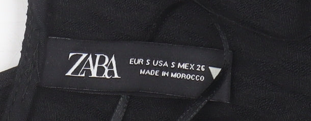 Zara Women’s Black Bodysuit, Long Sleeve, Size S