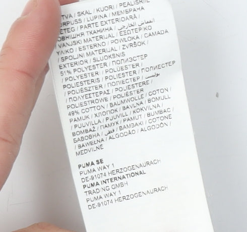 Puma Men's Grey T-Shirt, Size S, Logo Accents, Activewear