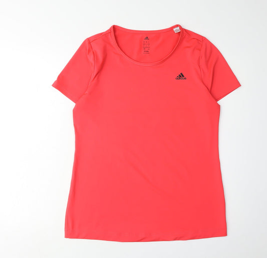 Womens UK Size L adidas Red Gym & Training T-Shirt
