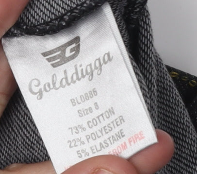 Golddigga Women's Black Skinny Jeans Size 8