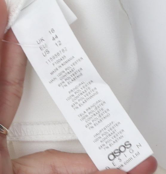 Womens UK Size 16 ASOS DESIGN Ivory Camisole Blouse