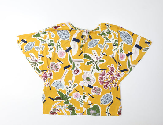 Womens UK Size M Klass Yellow Basic T-Shirt