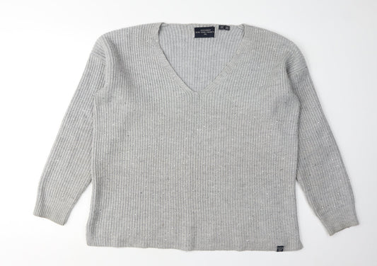 Womens UK Size 10 Superdry Grey Pullover Jumper