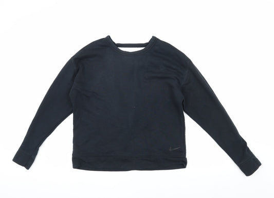 Womens UK Size S Nike Black Pullover Sweatshirt