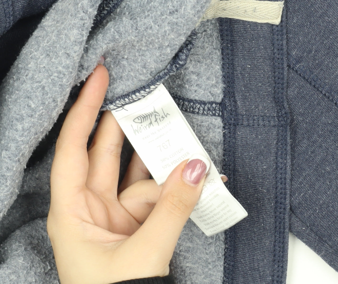 Weird Fish Men's Blue 1/4 Zip Sweatshirt S