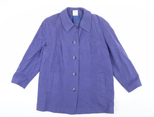 Womens UK Size 14 Eastex Purple Overcoat
