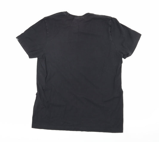 Adidas Men's Black Camouflage Logo T-Shirt Medium