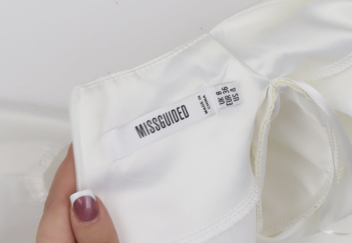 Womens UK Size 8 Missguided White Basic Blouse