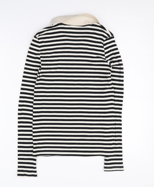Womens UK Size 2 MNG Black Full Zip Jumper