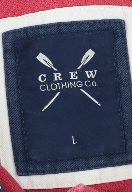 Crew Clothing Co. Men's Red Cotton Polo Shirt L