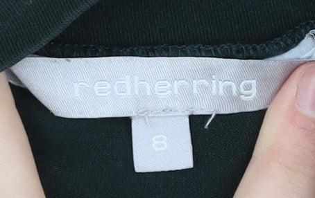 Womens UK Size 8 redherring Green Basic Blouse