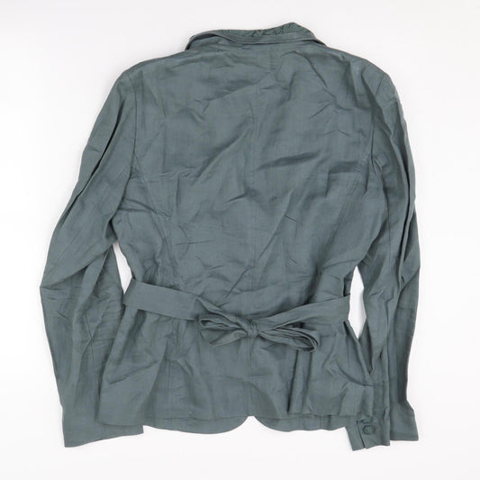 Per Una Women's Green Linen Suit Jacket Size 14