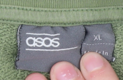 Unisex Adults UK Size XL ASOS Green Pullover Sweatshirt