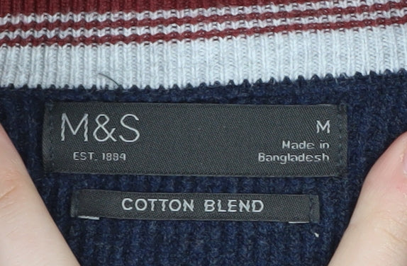 Mens UK Size M Marks and Spencer Blue Basic Jacket