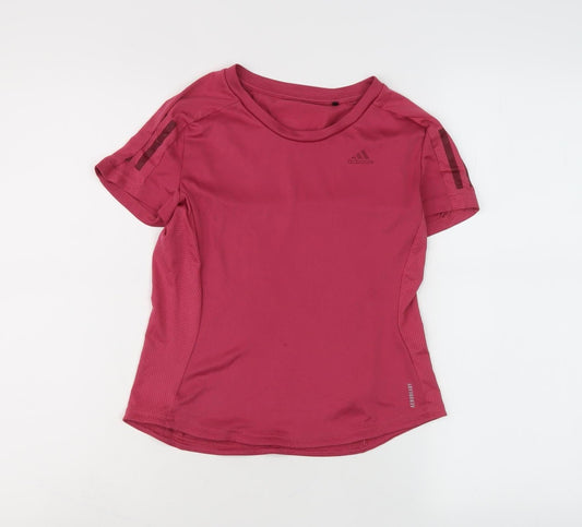 Additional front view of Adidas Women's Pink XS Running T-Shirt